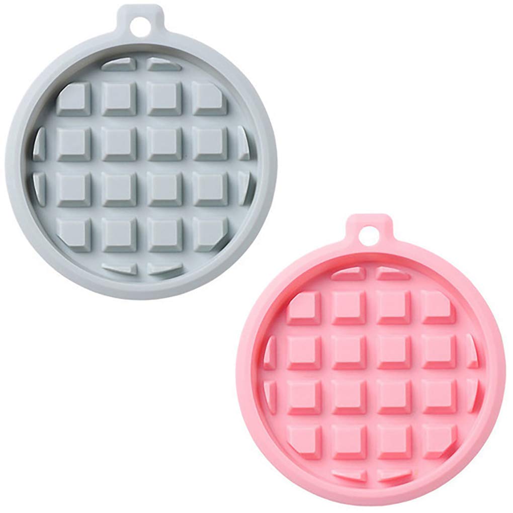 Goeielewe 2-Pack Silicone Waffle Mold, Muffin Pans Molds, Waffle Maker Baking Tray Mold Bakeware for Waffle Cake Chocolate Craft