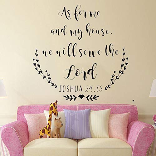 Gadgets Wrap As For Me And My House We Will Serve The Lord Quote Wall Stickers Bible Verse Vinyl Wall Art Decal