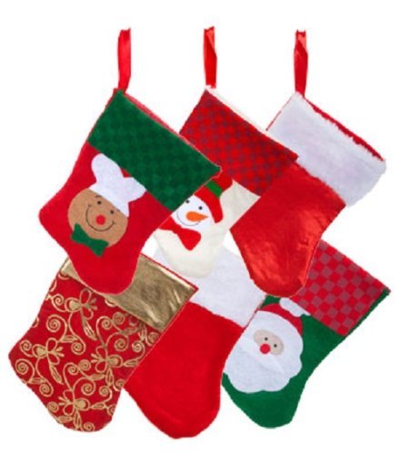6 Pairs: Christmas House Mini Stockings 12 Count Packs