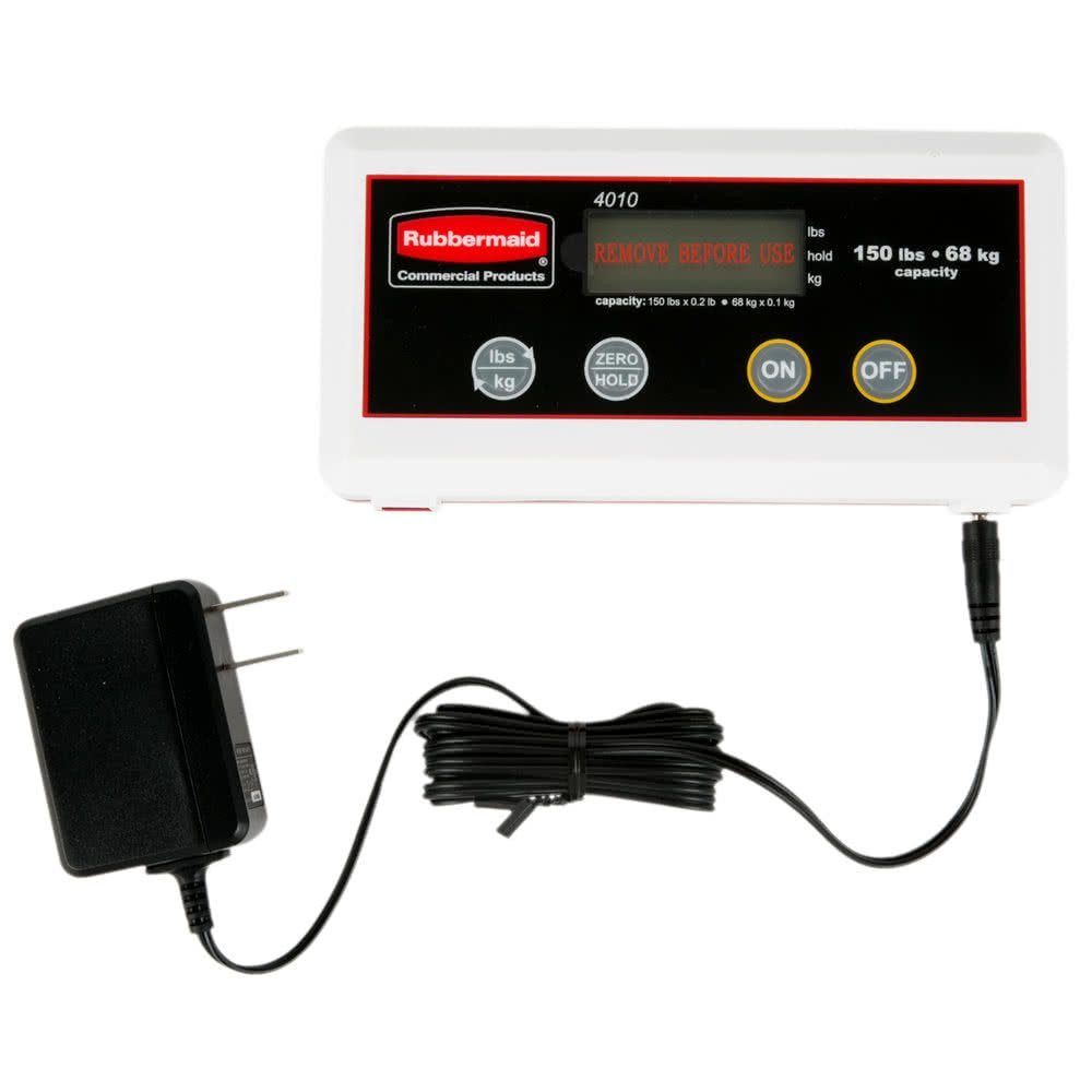 Rubbermaid Commercial Products Digital Receiving Scale, 150-Pound Capacity, Heavy-Duty Non-Skid Shipping And Postal Scale, Food