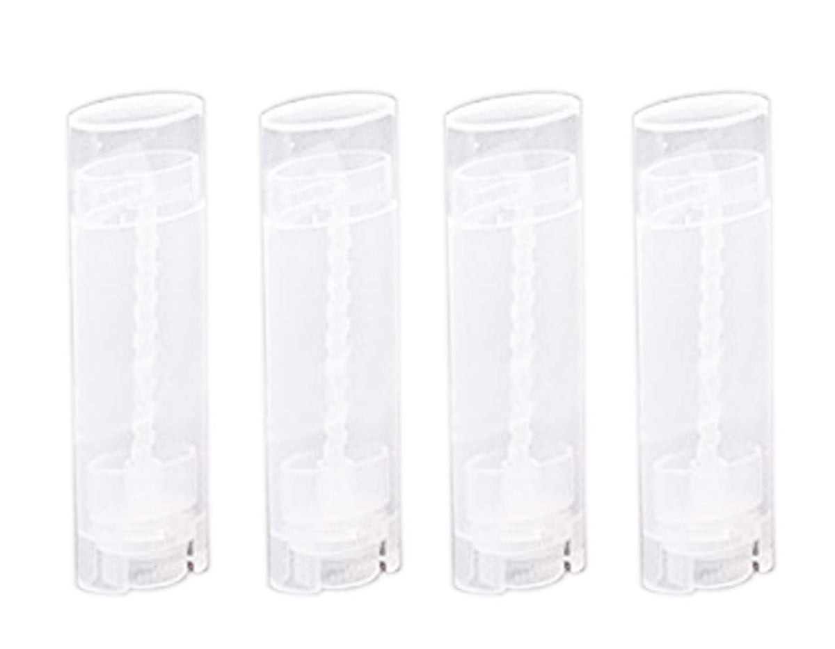 Ctkcom 100 Pcs Oval Lip Balm Tubes With Lids,Plastic Deodorant Lip Lipstick Balm Tubes,Empty Plastic Containers 5Ml 5Gram,Chapst