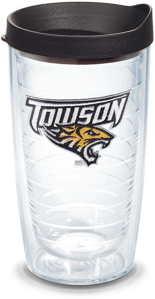Tervis Towson Tigers Logo Tumbler With Emblem And Black Lid 16Oz, Clear