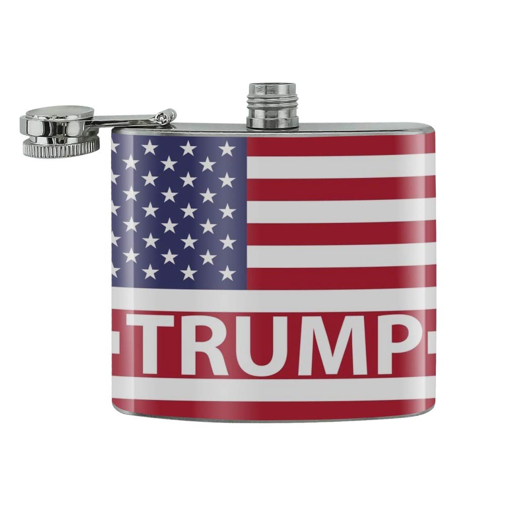 President Trump American Flag Stainless Steel 5Oz Hip Drink Kidney Flask