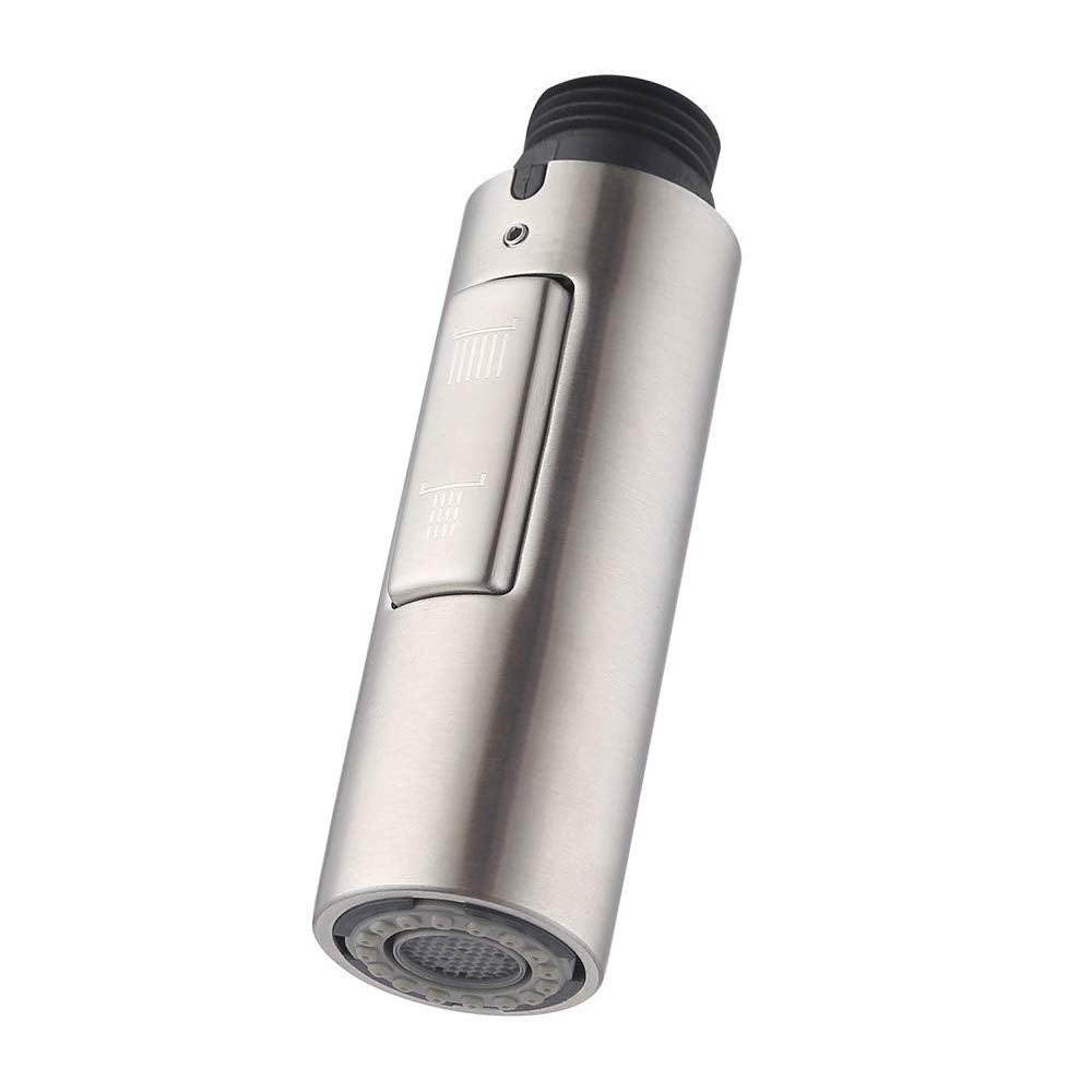7Trees Universal Replacement Part Bathroom Kitchen Faucet Pull-Out Spray Head Water Nozzle (Stainless Steel Body)