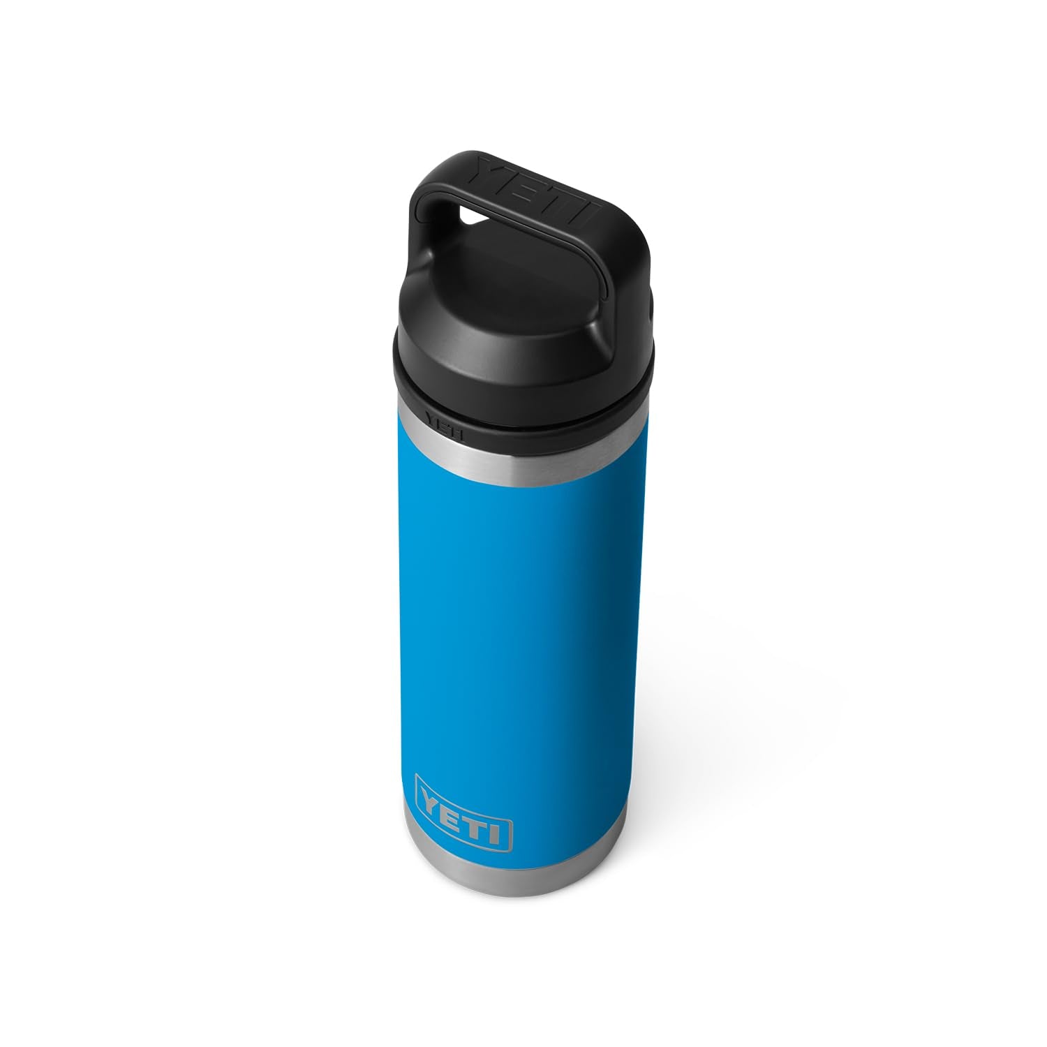YETI Rambler 18 oz Bottle, Leakproof, Vacuum Insulated, Stainless Steel with Chug Cap, Big Wave Blue