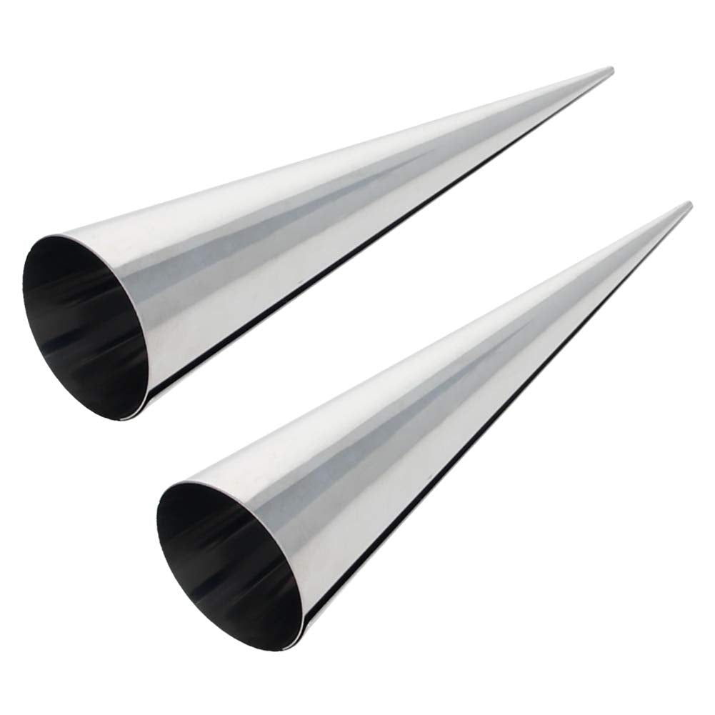 Utoolmart Cream Horn Molds, Cone Tubular Shaped Mold, Stainless Steel Non-Stick Cannoli Forms, Pastry Croissant Metal Cone Molds
