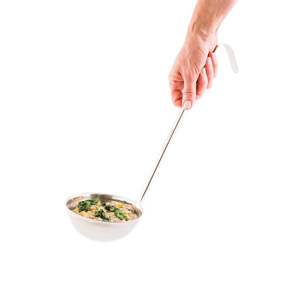 Restaurantware Met Lux 16 Ounce Portion Ladle 1 Multipurpose Portion Serving Spoon - Does Not Corrode Dishwashable Stainless Ste