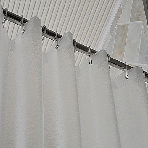 AooHome 72x96 Inch Extra Long Shower Curtain  Eva Frosted Shower Curtain Liner with 3 Bottom Magnets  Waterproof  Semi Transparent
