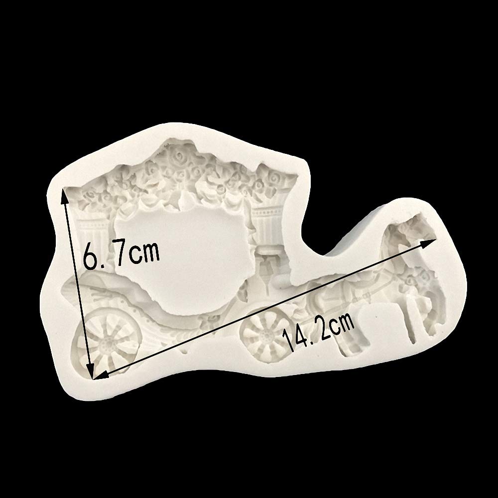 Horse Carriage Silicone Fondant Mold Romantic Sugarcraft Wedding Cake Decorating Gum Paste Tools Candy Chocolate Polymer Clay Mo