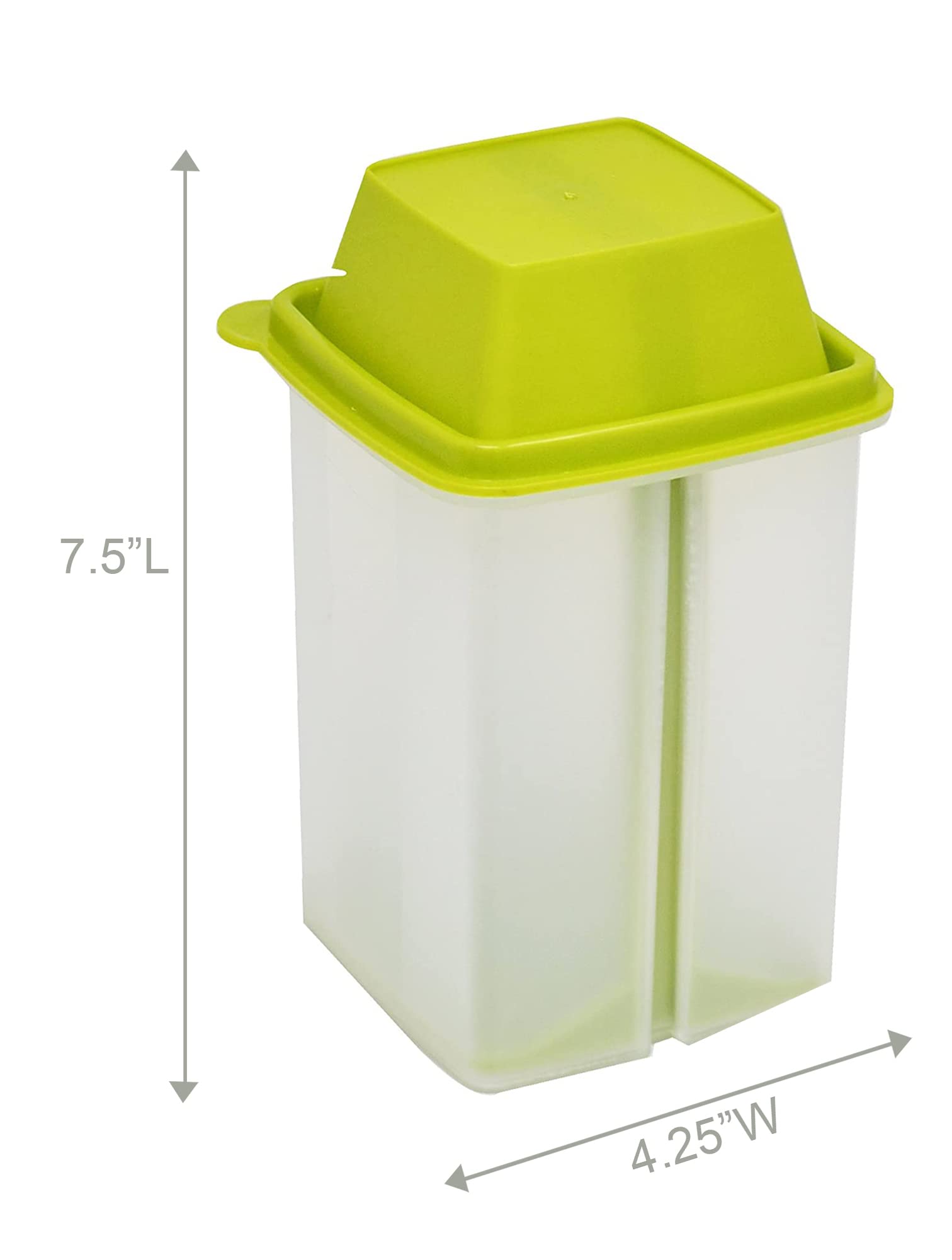 Home-X Set Of 2 Pickle Storage Containers, Straining Pickle Jar, Filter Insert, Sieve Food Saver Container, 7     L X 4     W X