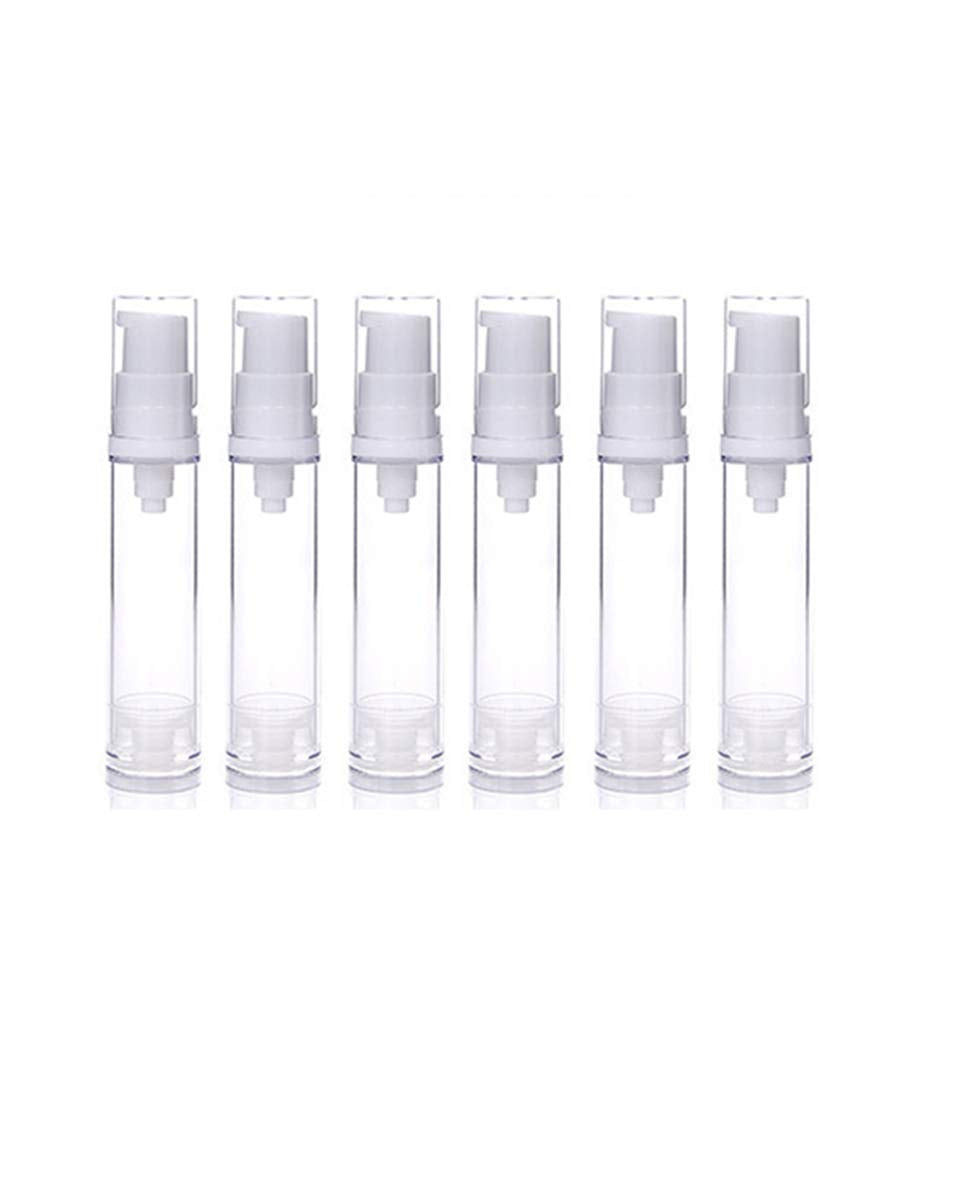6 Packs Airless Pump Bottles Lotion Dispenser Bottle Travel Cream Pump Bottles Vacuum Pump Bottle For Liquid Foundation (10Ml(0.