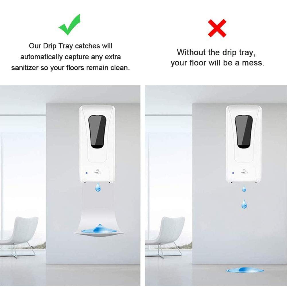 Dispenser Drip Tray Wall Mount Soap Dispenser Bracket,Laundry Detergent Drip Catcher Prevent Dripping And Spraying(White)