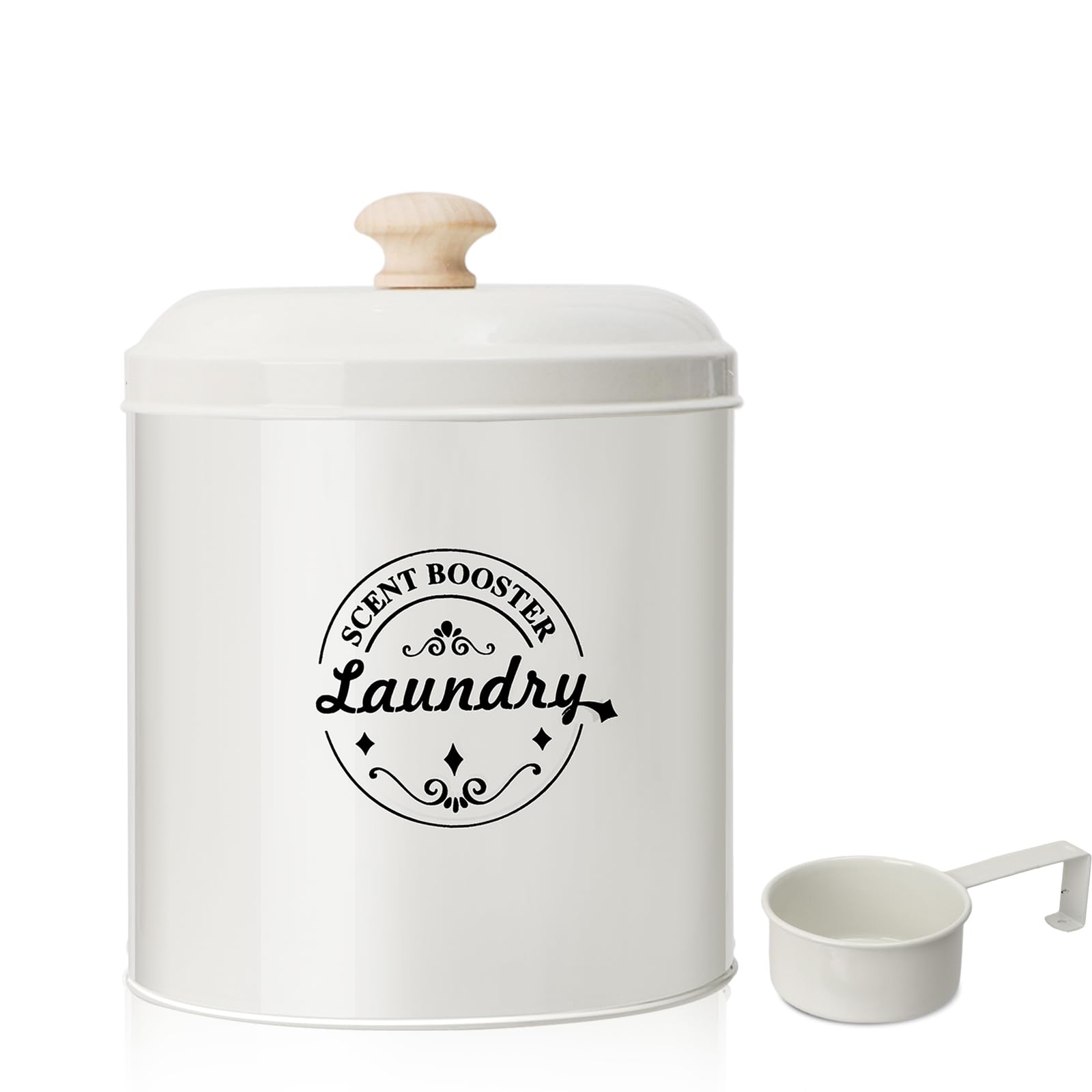 Laundry Scent Booster Beads Dispenser Container For Laundry Room Organization. Laundry Containers For Organizing. Metal Farmhous