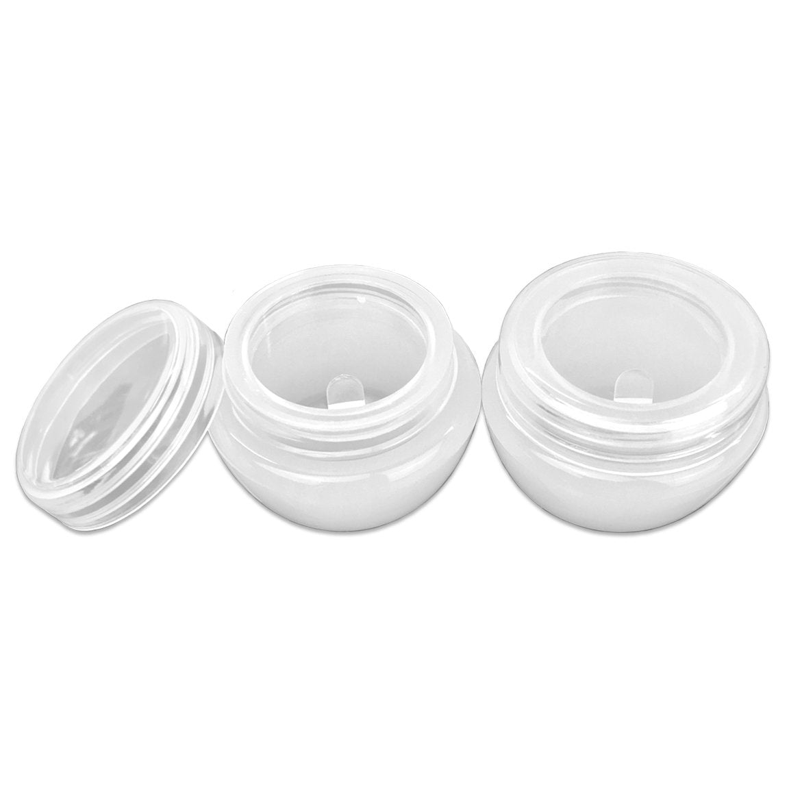 Beauticom 48 Pieces 20G/20Ml White Frosted Container Jars With Inner Liner For Homemade Moisturizers, Lotions, Skin Care Product