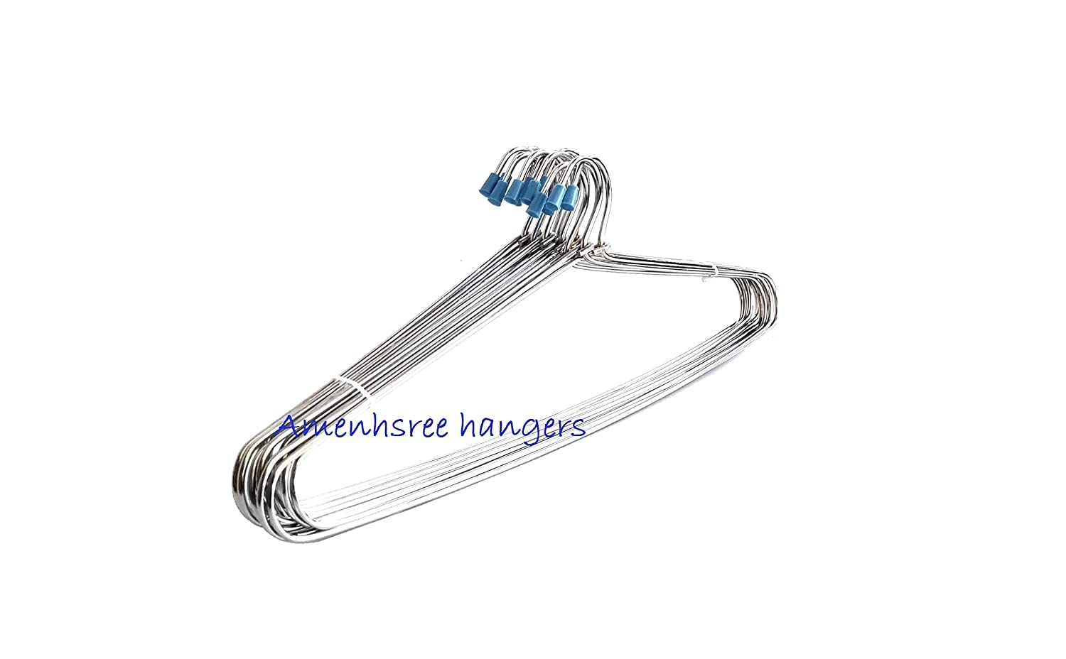 AMENSHREE Metal Strong Durable Steel Cloth Hanger Pack Of 24 Pieces (Blue, 24)