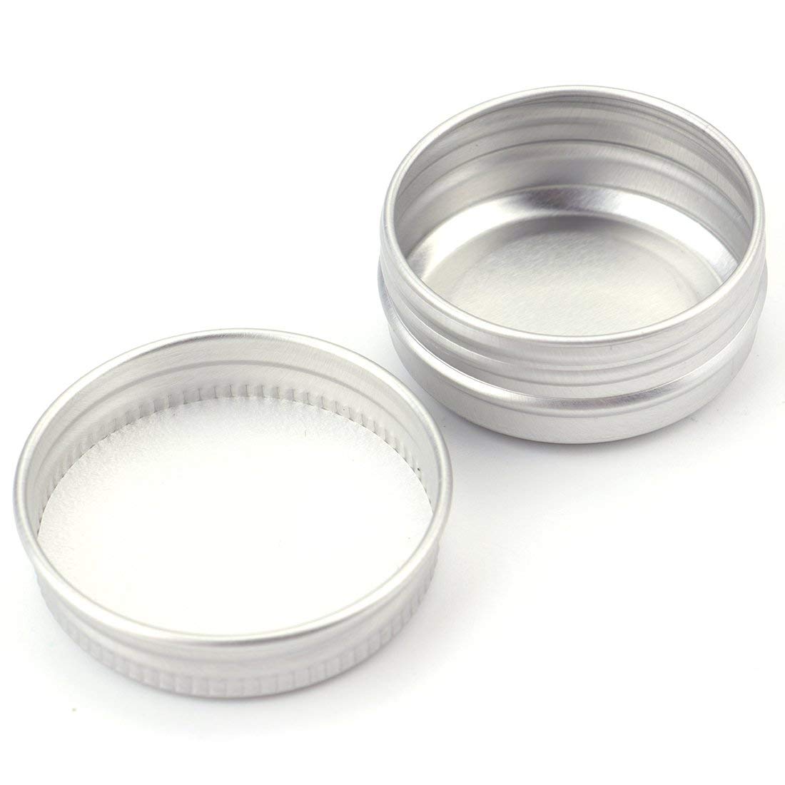 Tosnail 48 Pack Of 0.5 Oz Mini Round Tins, Lip Balm Tins Container With Screw Thread Lid, Aluminum Empty Tins Metal Storage Tin