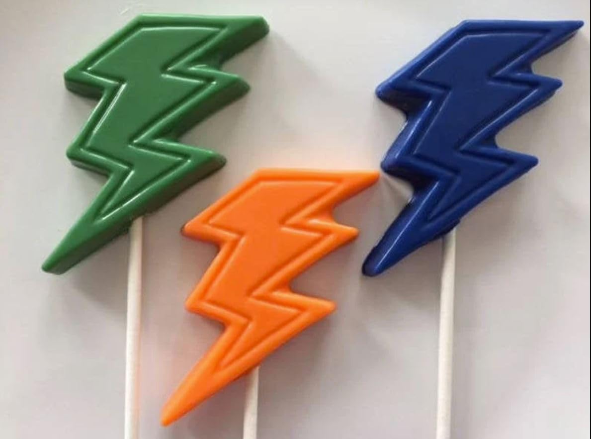 Candy Molds N More Lightning Bolt Lollipop Chocolate Candy Mold 3396