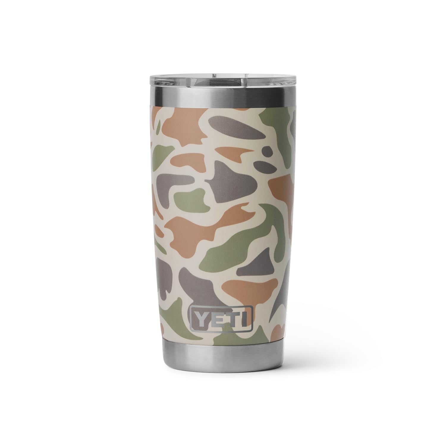 YETI Rambler 20 oz Tumbler, Stainless Steel, Vacuum Insulated, Tan Camo, Model 21071505440
