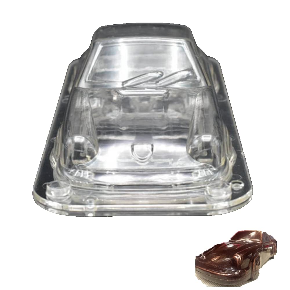 Tuke 10.4'' X 4.24'' X 2.6'' Large Size Car Chocolate Molds Vintage Sports Car Cake Decorating Fondant Mold 3D Plastic Retro Roa