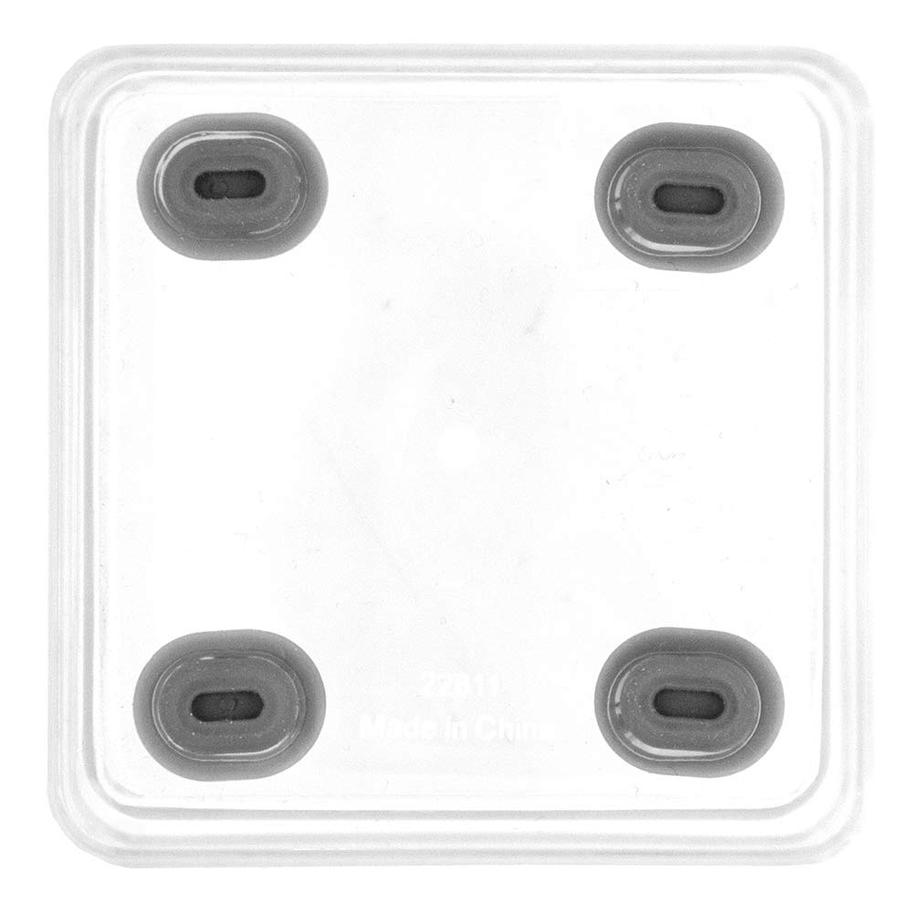 Glad Plastic Drawer Storage Tray - Heavy Duty Organizer Bin For Home, Kitchen, Bath, Bedroom, Office Non-Slip Feet, Clear, 3 X 3
