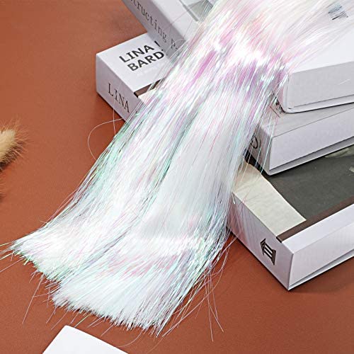 Boao 10000 Strands Tinsel Icicles Iridescent Tinsel Foil Fringe Garland for Christmas Xmas Tree Decorations Graduation Party Sup