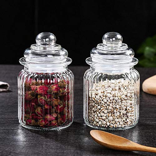 Big Cart 350Ml Glass Jar Pickle Jar Storage Container, With Air Tight Glass Lid Set Of 3