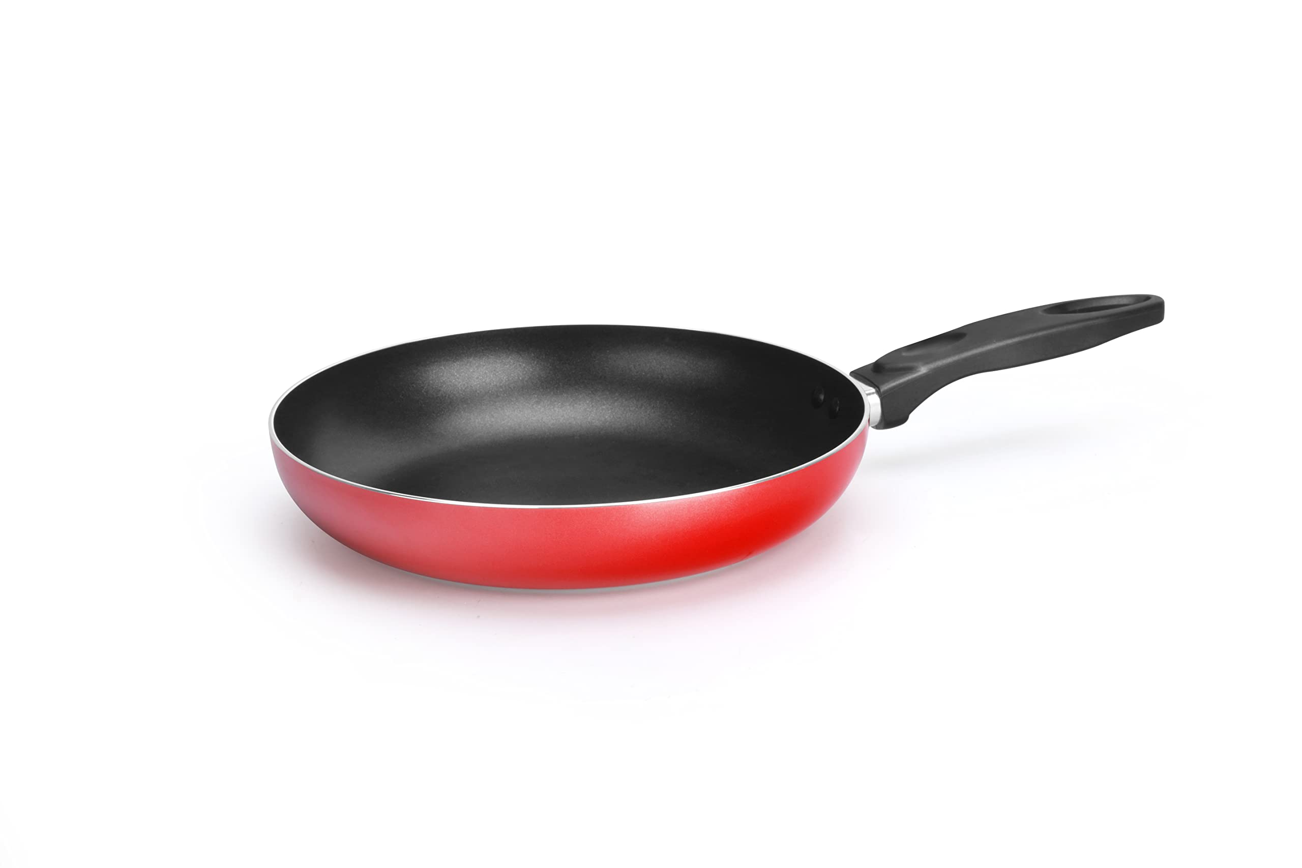 NutriChef Black Medium Frying Pan  10 inch Professional Skillet Cookware, TopGrade Aluminum Alloy, StainResistant Saucepan, E