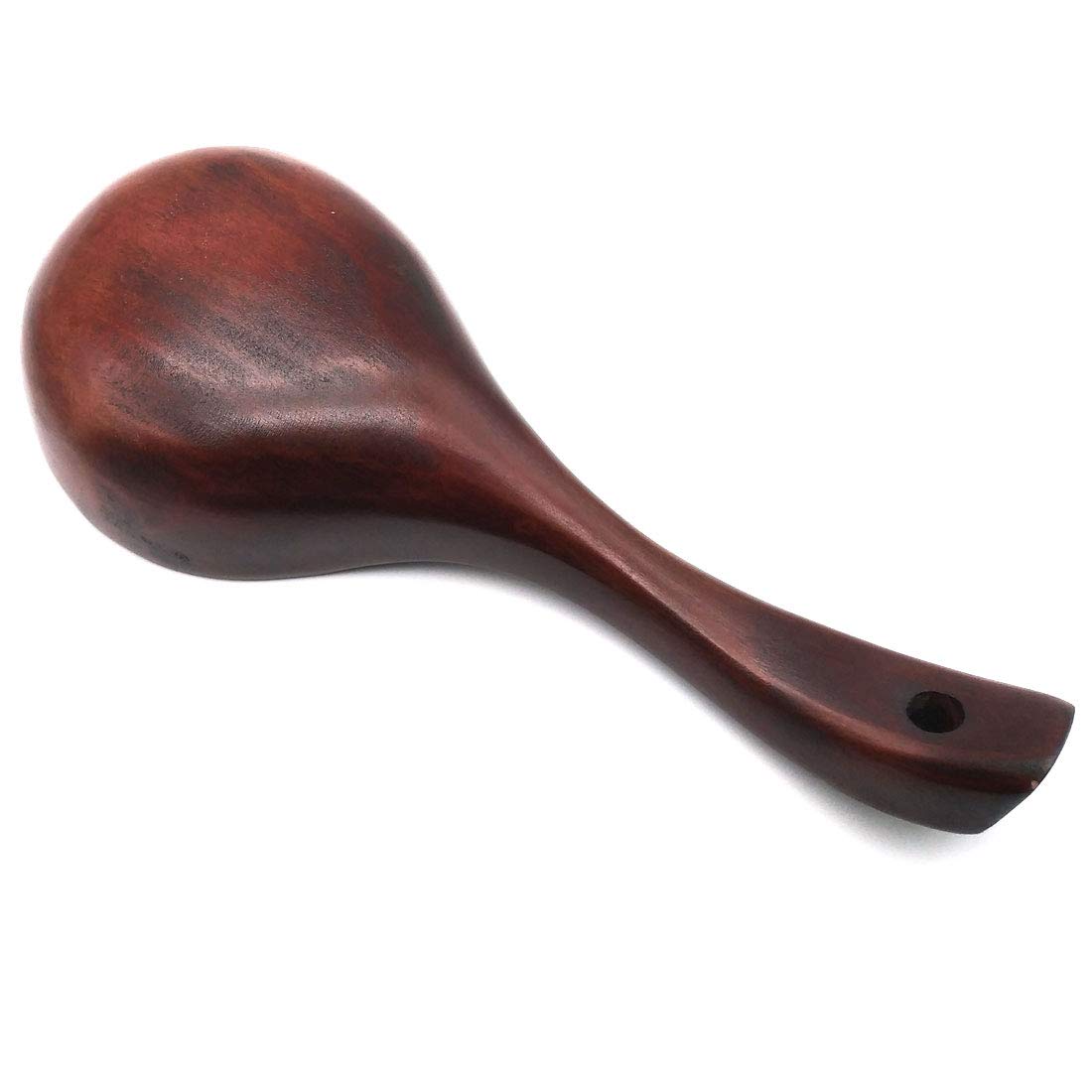 8 Inch Multipurpose Wooden Scoop Spoon Ladle With Short Handle Dark Brown Wood