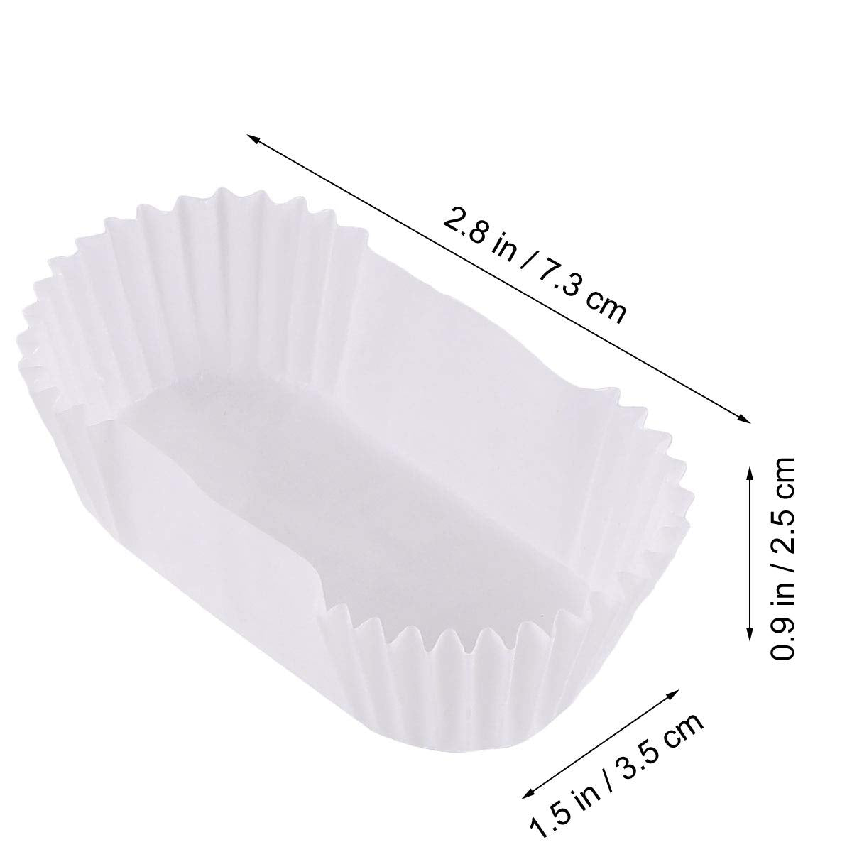 Sentop 1000Pcs Oval Paper Baking Cups, Safe Grease Proof Paper Tray High Temperature Cake Cup, Boat Shaped Cupcake Muffin Baking