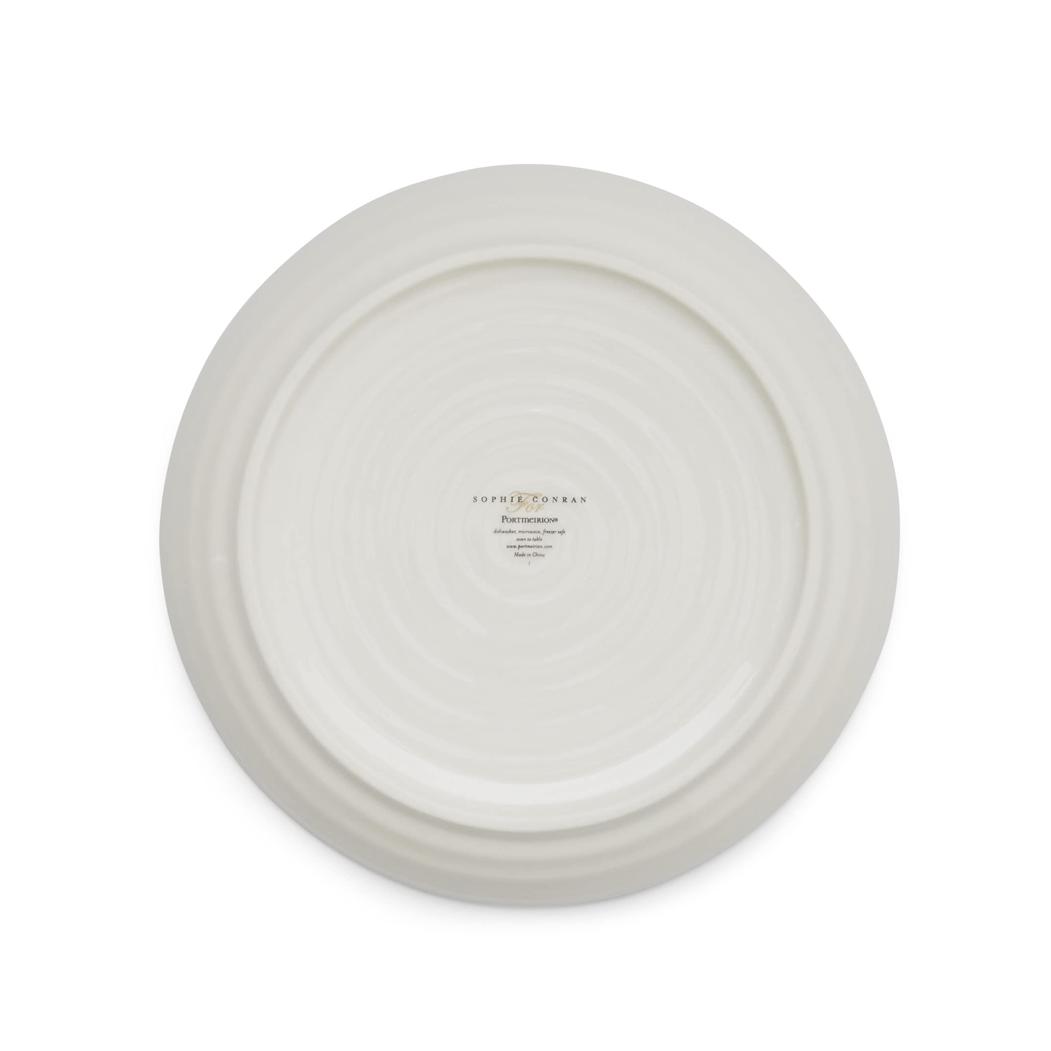 Portmeirion Sophie Conran Coupe Plates | Set Of 4 | Porcelain Serving Dishes | White Pasta And Salad Plate | Large Dinnerware Pl