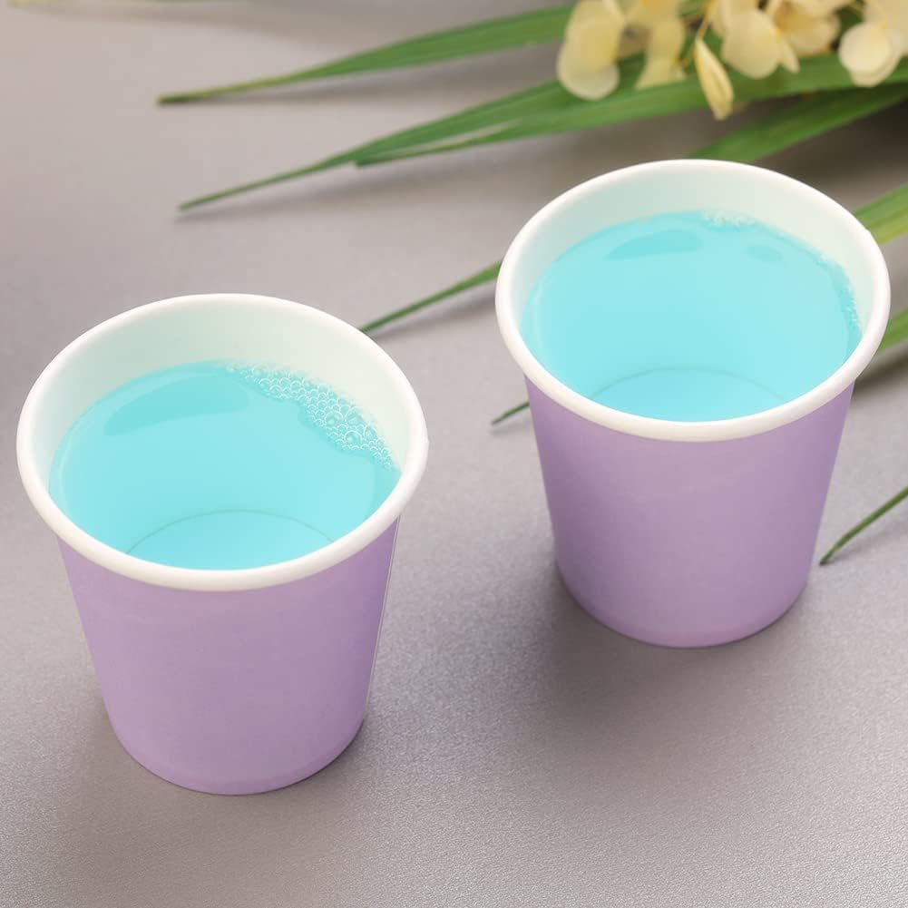 Huaiid 3 Oz 100 Packs Small Disposable Bathroom Mouthwash Cups Bathroom Paper Cups Espresso Paper Cups Pink Paper Hot Cups for Snack Bathroom Espresso Perfect for Home Condos Rvs Campers(Purple)