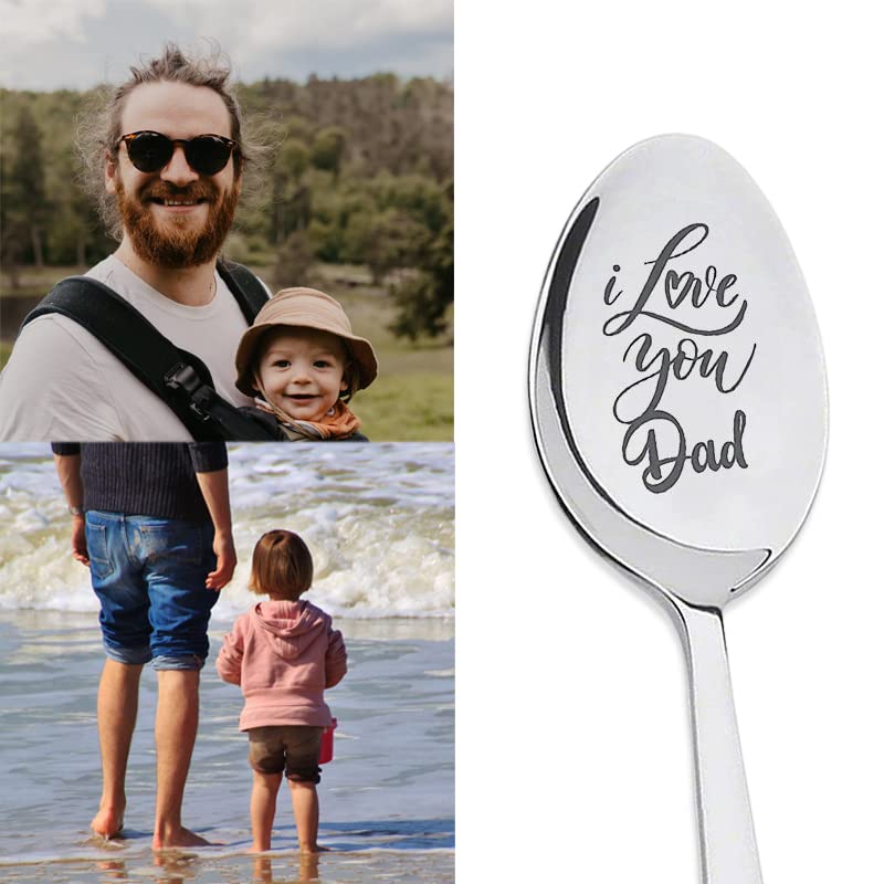 Dad Father Gifts Spoon From Daughter Son I Love You Dad Spoons For Dad Daddy Christmas Birthday Gifts For Dad Father Ice Cream S