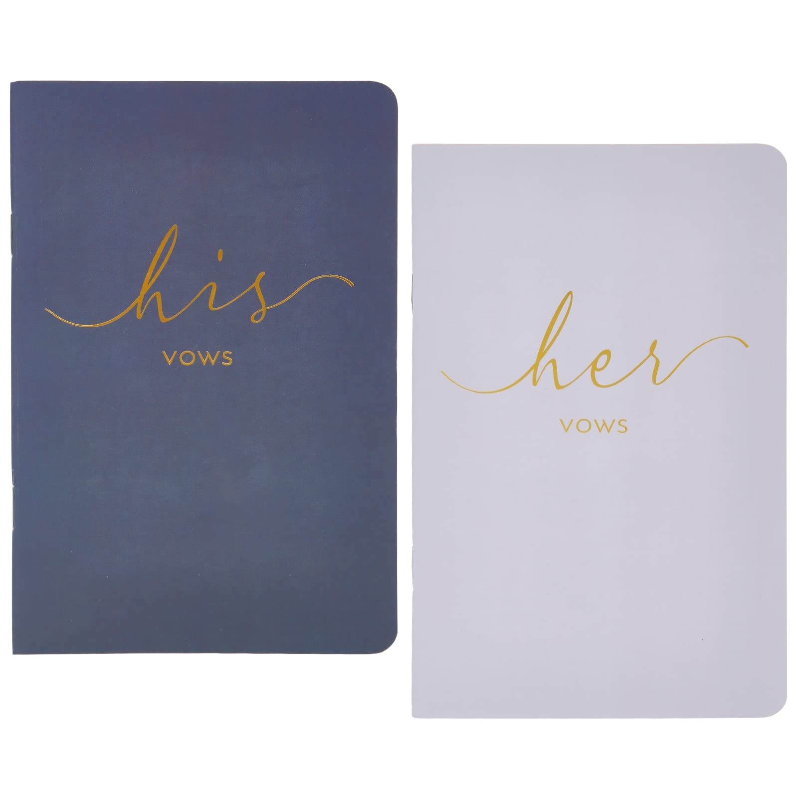 Wedding Vow Books His And Hers,Urnseh Officiant Book For Wedding Ceremony, Gold Foil Wedding Notebook Bride Groom Booklet For We