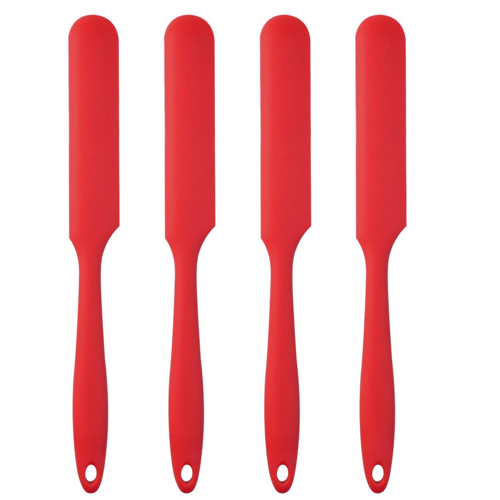 4Pcs Silicone Spatula Set Heat Resistant Cake Cream Butter Spatulas Mixing Batter Scraper Non-Stick Flexible Baking Cooking Tool