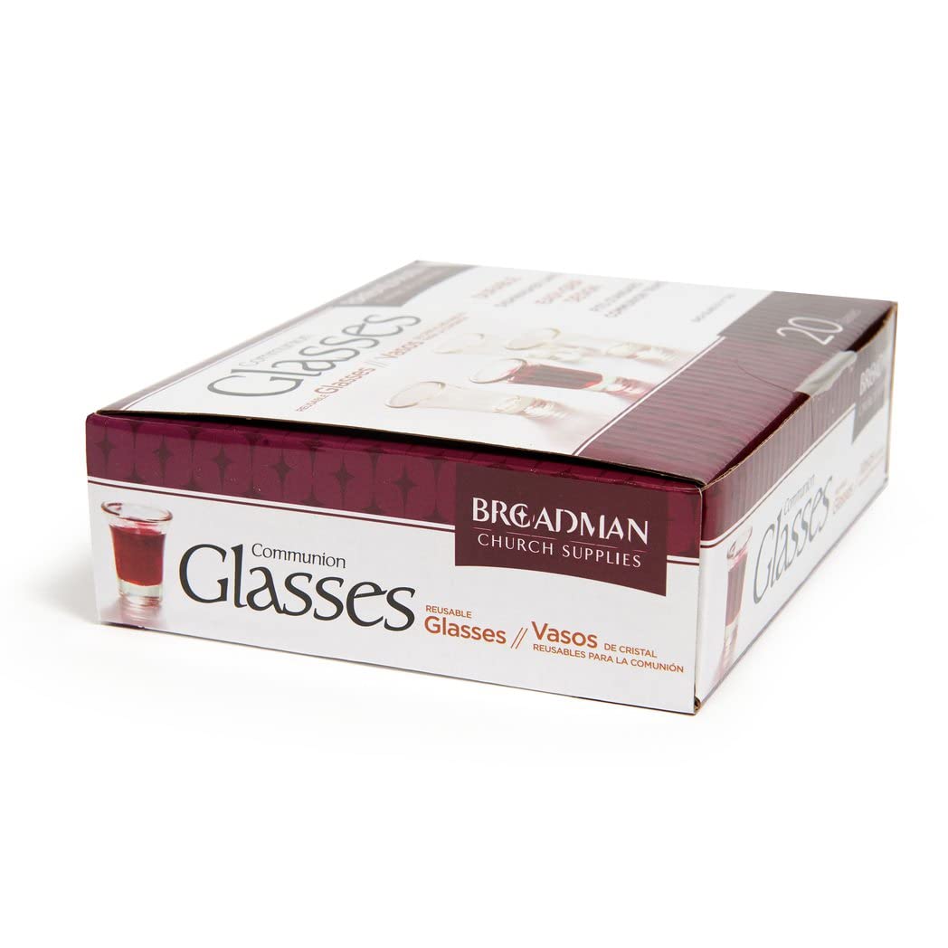 BROADMAN CHURCH SUPPLIES Glass Communion Cups, 20 Count