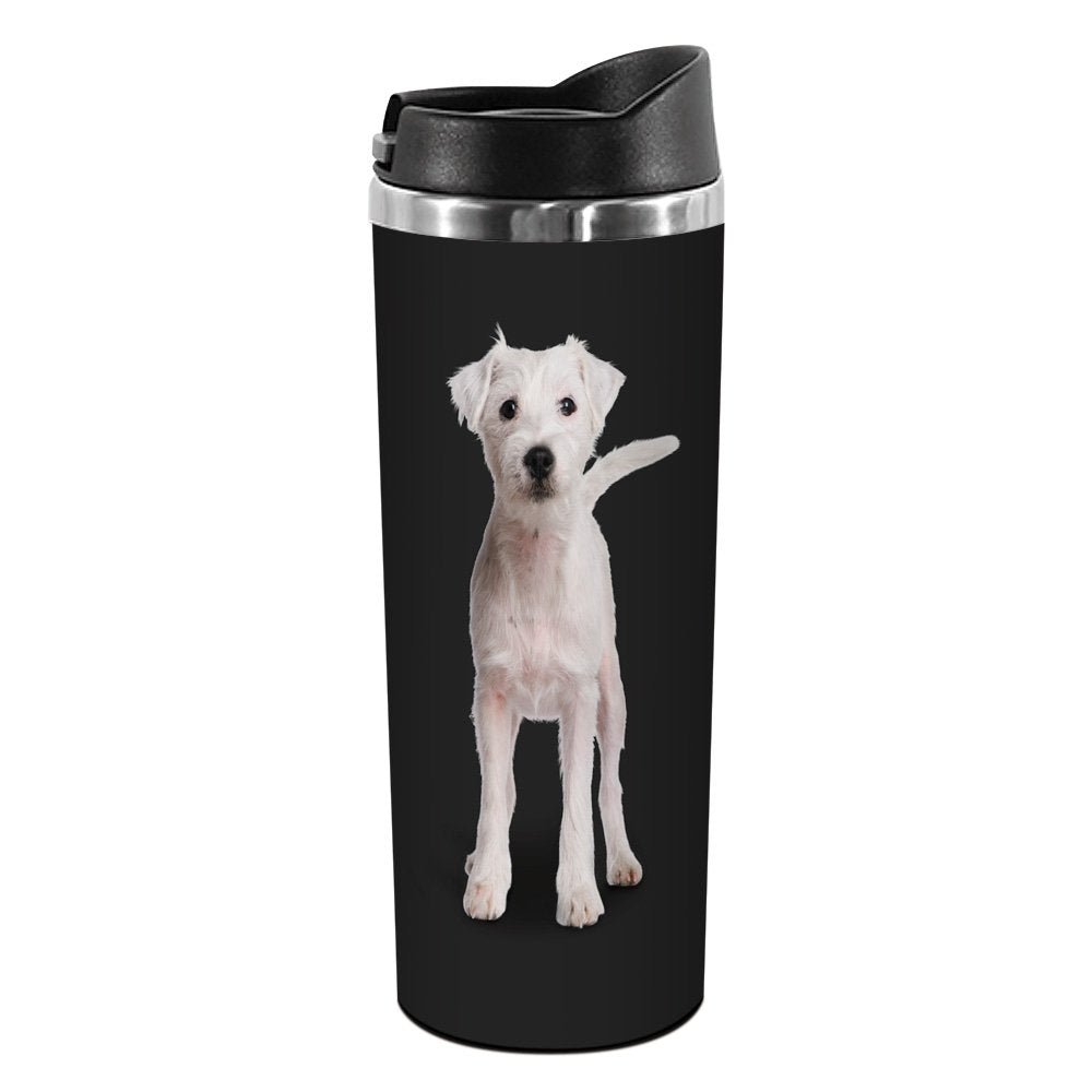 Tree-Free Greetings Tt42097 I Heart Parson Russell Terriers 18-8 Double Wall Stainless Artful Tumbler, 14-Ounce, White