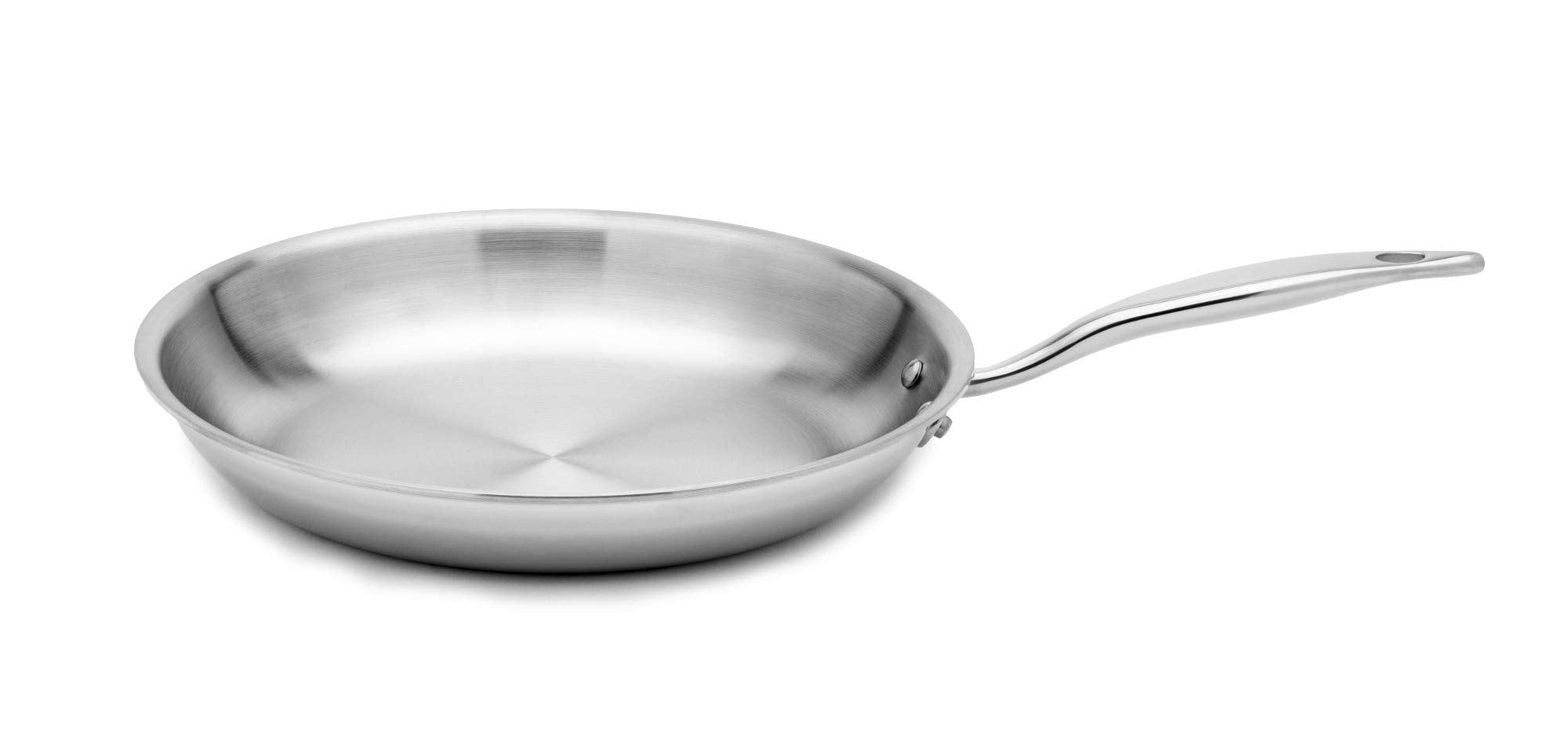 Heritage Steel 12 Inch Fry Pan | Made In Usa | Titanium Series | 316Ti Skillet With Stay Cool Handle | Fully Clad Stainless Stee