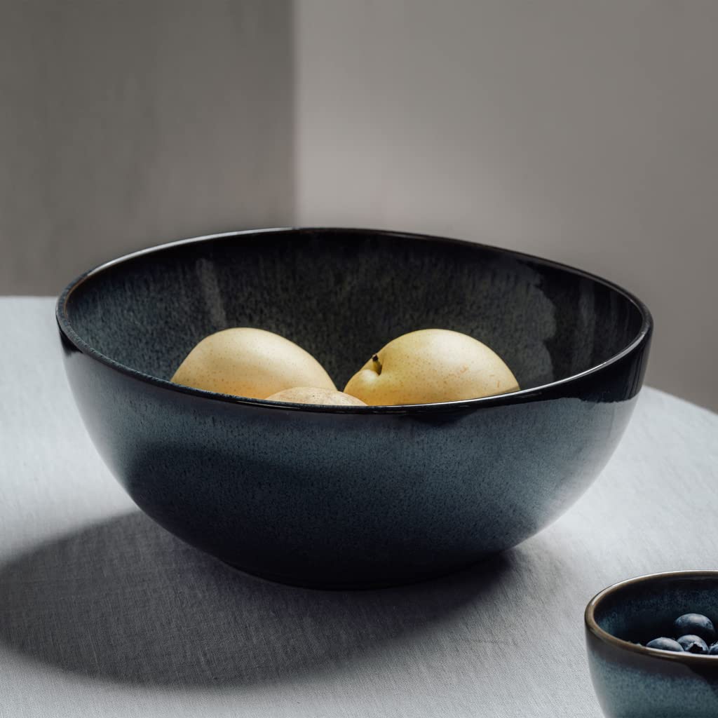 Like. By Villeroy & Boch - Lave Gris Serving Bowl 25.5 X 25.5 X 10.5 Cm, Serving Bowl Grey, Earthenware, 2,200 Ml