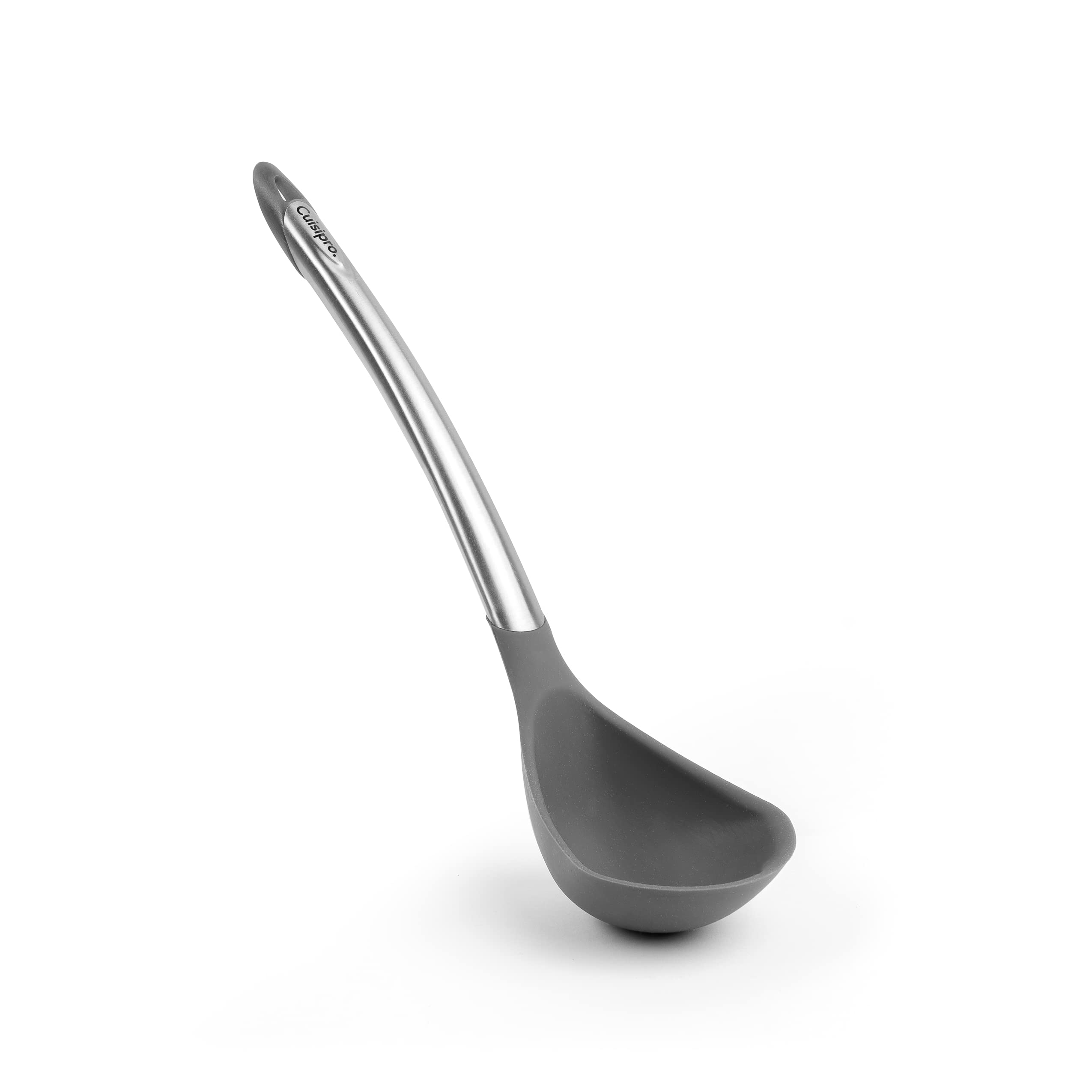 Cuisipro Silicone Tool 4-Piece Set With Ladle, Turner, Spoon & Slotted Spoon, Gray