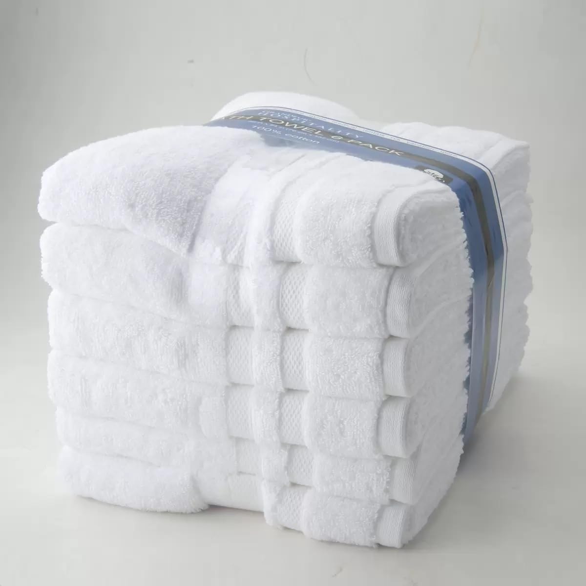 Omni Linens Grandeur Hospitality Bath Towel 6 Pack 34'' X 54'' 100% Cotton 6 Pack