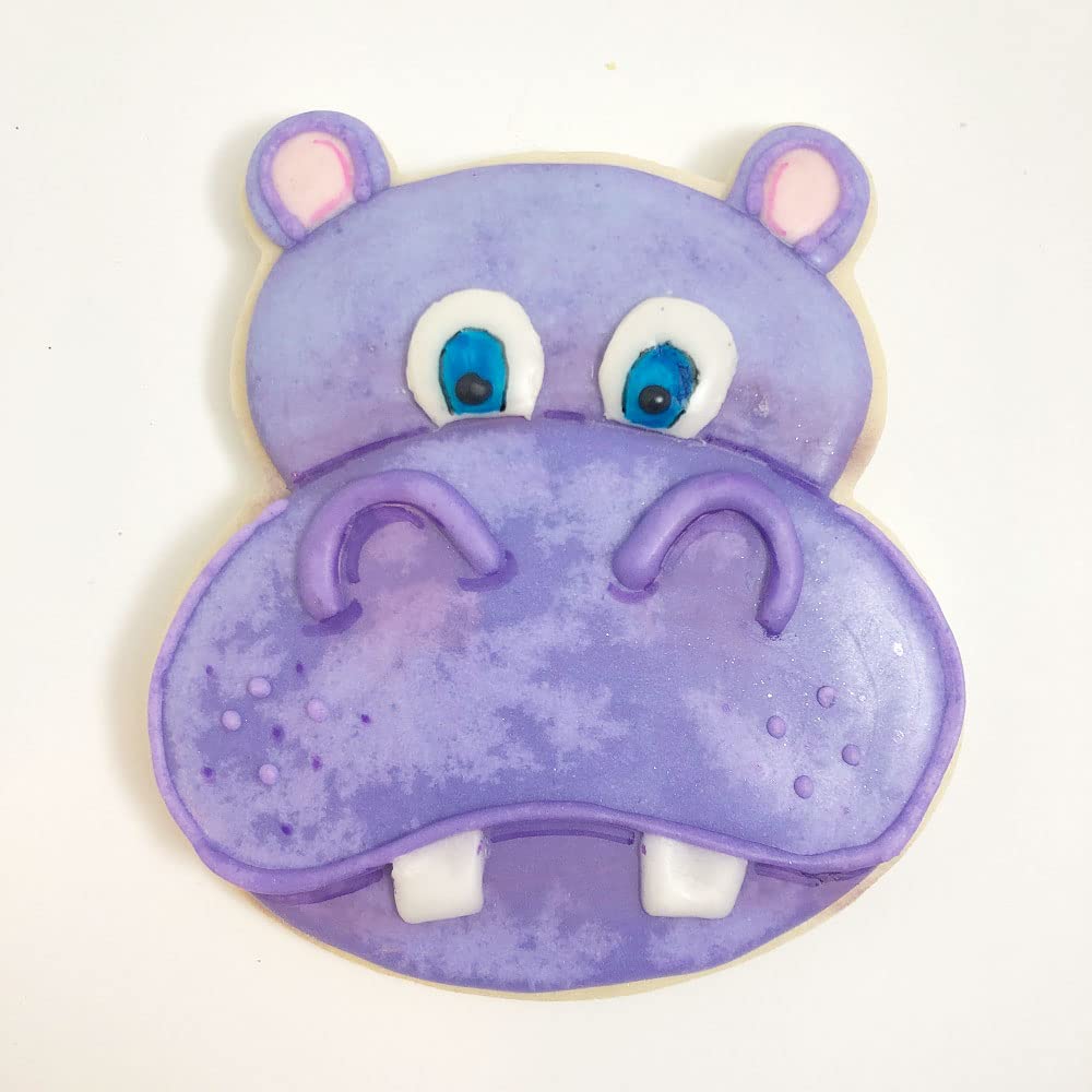 Hippo Face Cookie Cutter 3.75 Inch - Made In The Usa - Foose Cookie Cutters Tin Plated Steel Hippo Face Cookie Mold
