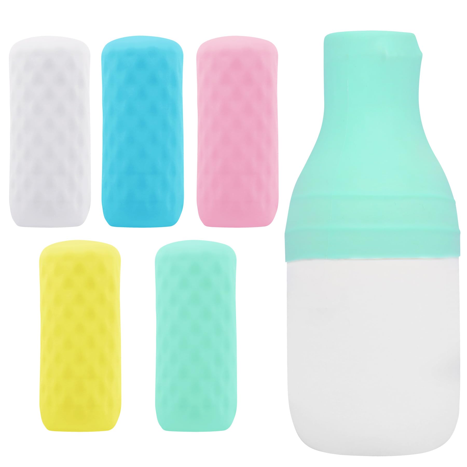 Foroume 5 Pack Travel Essentials Silicone Bottle Covers, Cruise Ship Essentials, Travel Accessories Luggage For Women Men, Elast