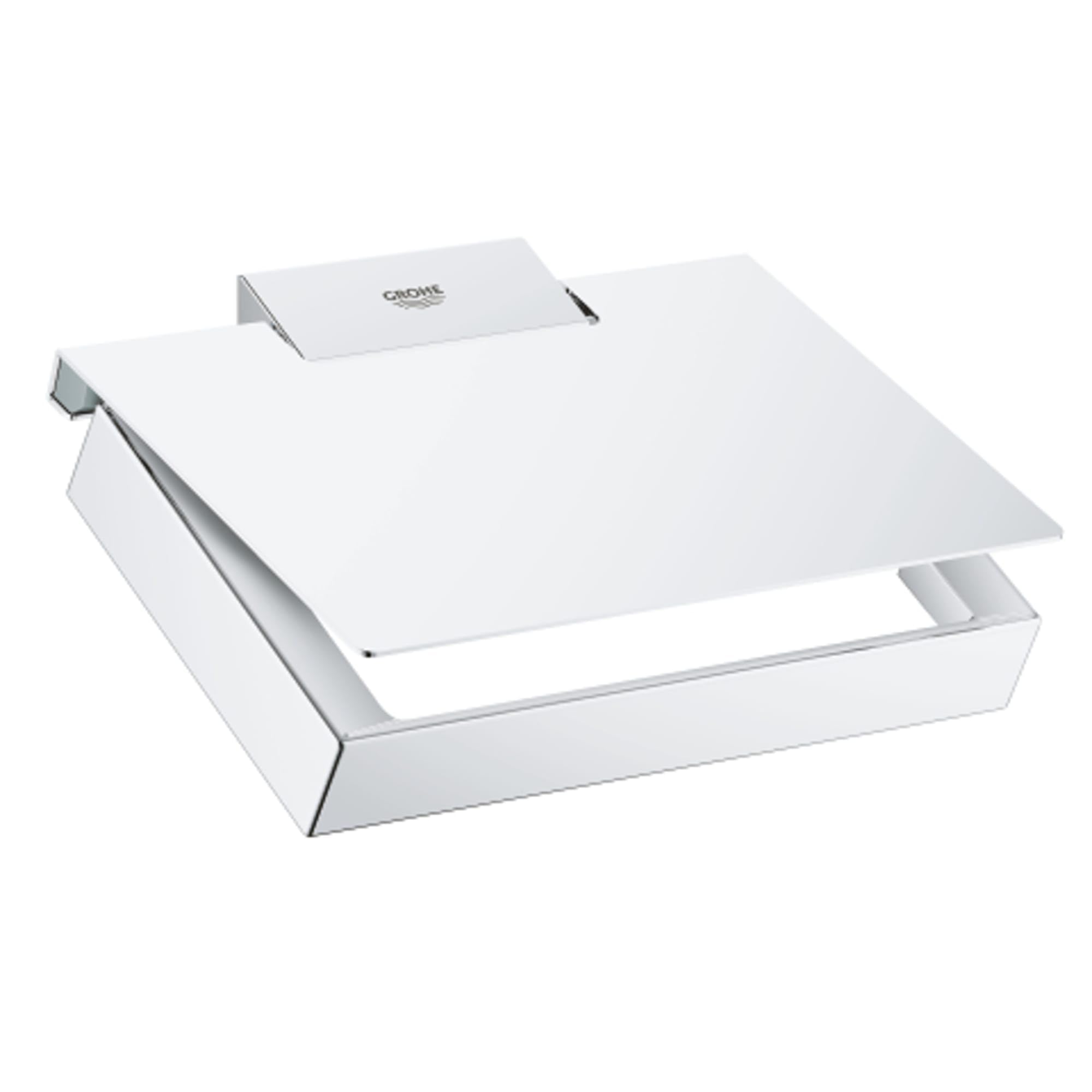 Grohe 40781000 Selection Cube Paper Holder w/Cover  Starlight Chrome