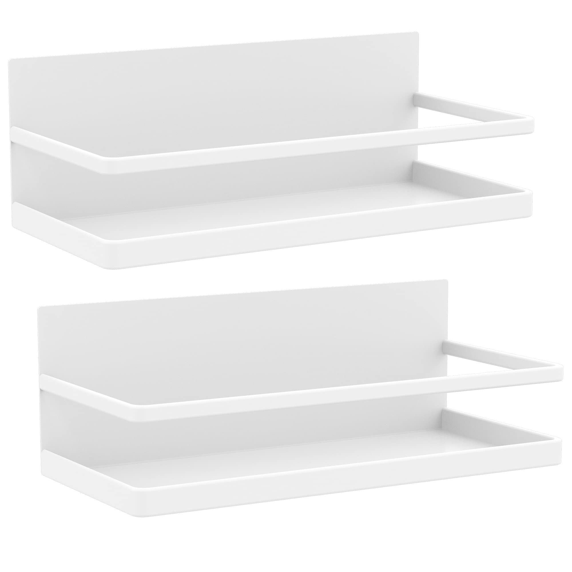 Hoopoton Magnetic Spice Rack Organizer Single Tier Refrigerator Spice Storage Shelf, Easy to Install The Side of The Refrigerato