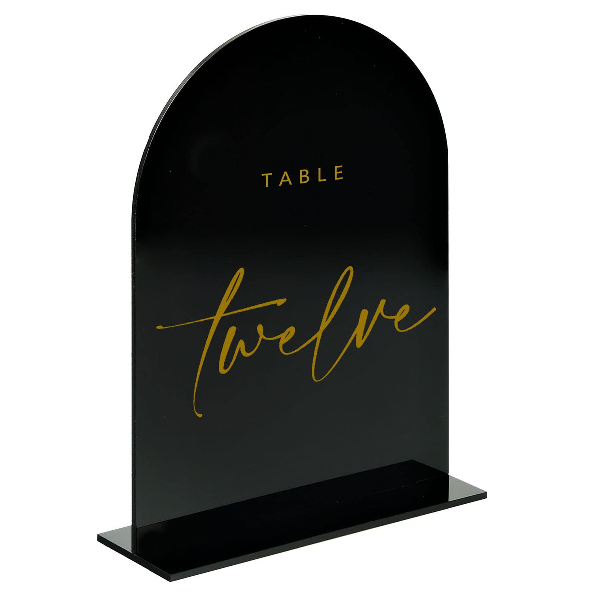 5X7 Inch Black Arch Acrylic Sign With Stand | 10 Pack Blank Black Acrylic Arch Table Signs With Base For Diy Wedding Table Numbe