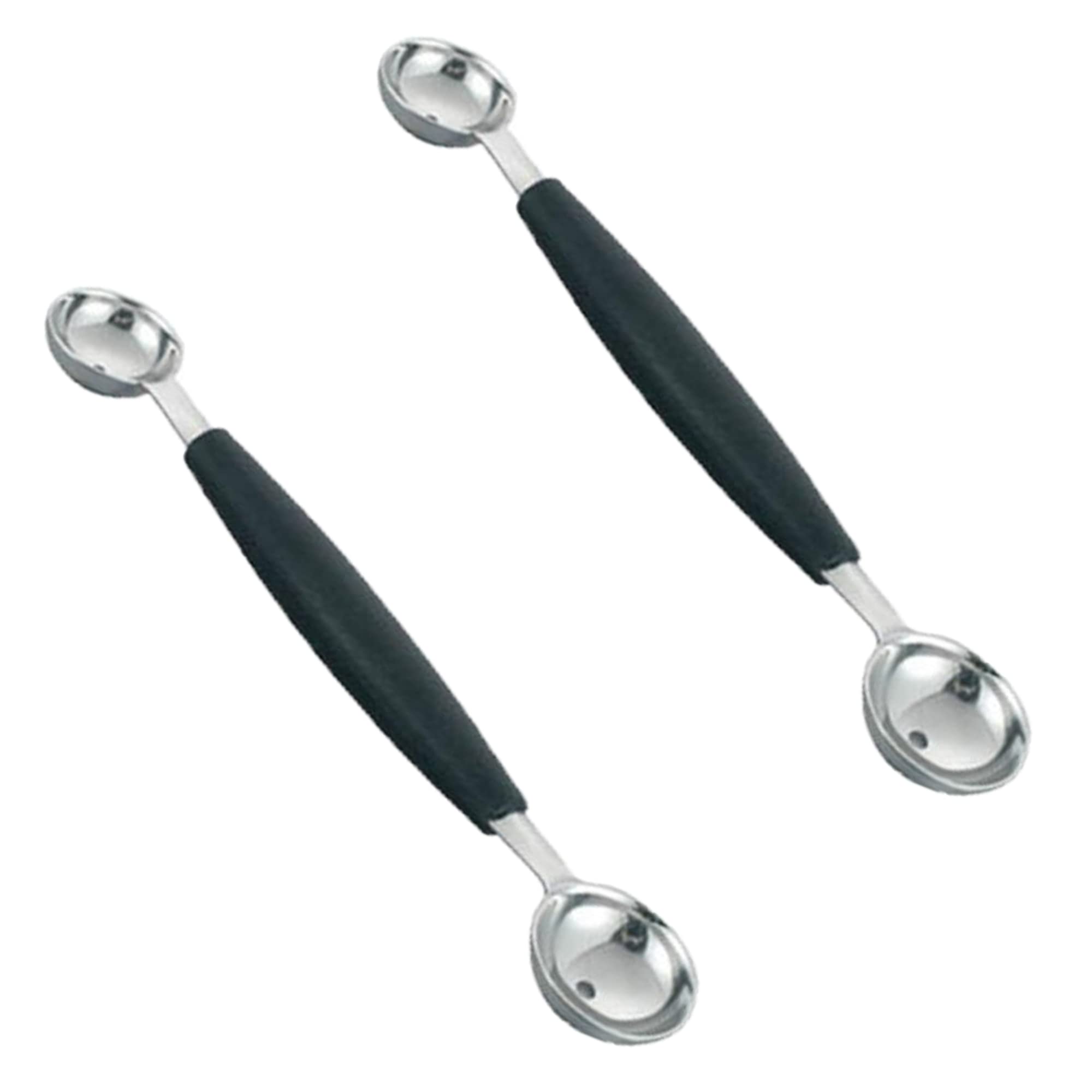 2 Pcs Double Ended Headed Fruit Icecream Ball Spoon,Stainless Steel Melon Baller,Smooth Round Melon Balls Melon Scoop For Waterm