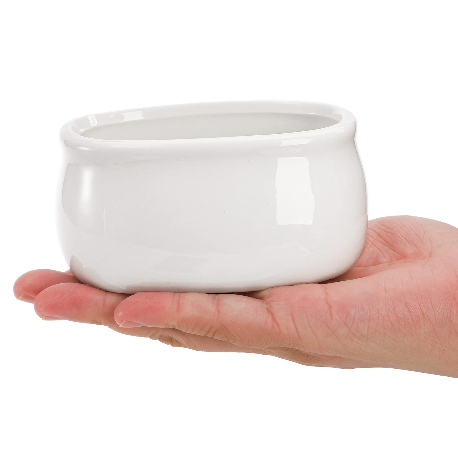 Dicunoy Set Of 6 Sugar Packet Holder, Ceramic Sugar Caddy For Sweetener, Classic Restaurant White Tea Bag Organizer Bowl Storage