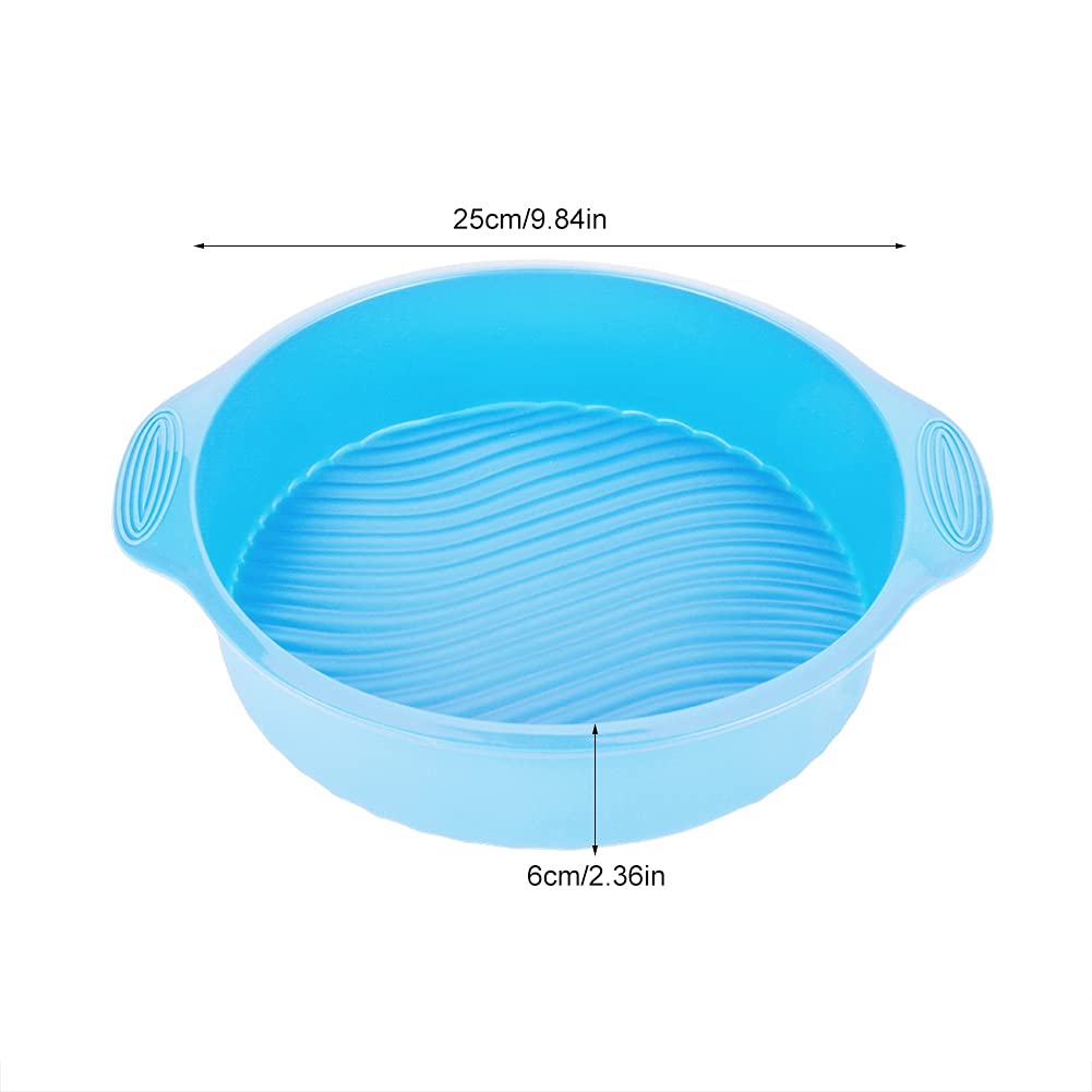 Topincn Round Cake Pan Silicone Round Shape Various Baking Pan For Oven Cake Nonstick For Baking Bakeware Accessories 9 Inch(Blu