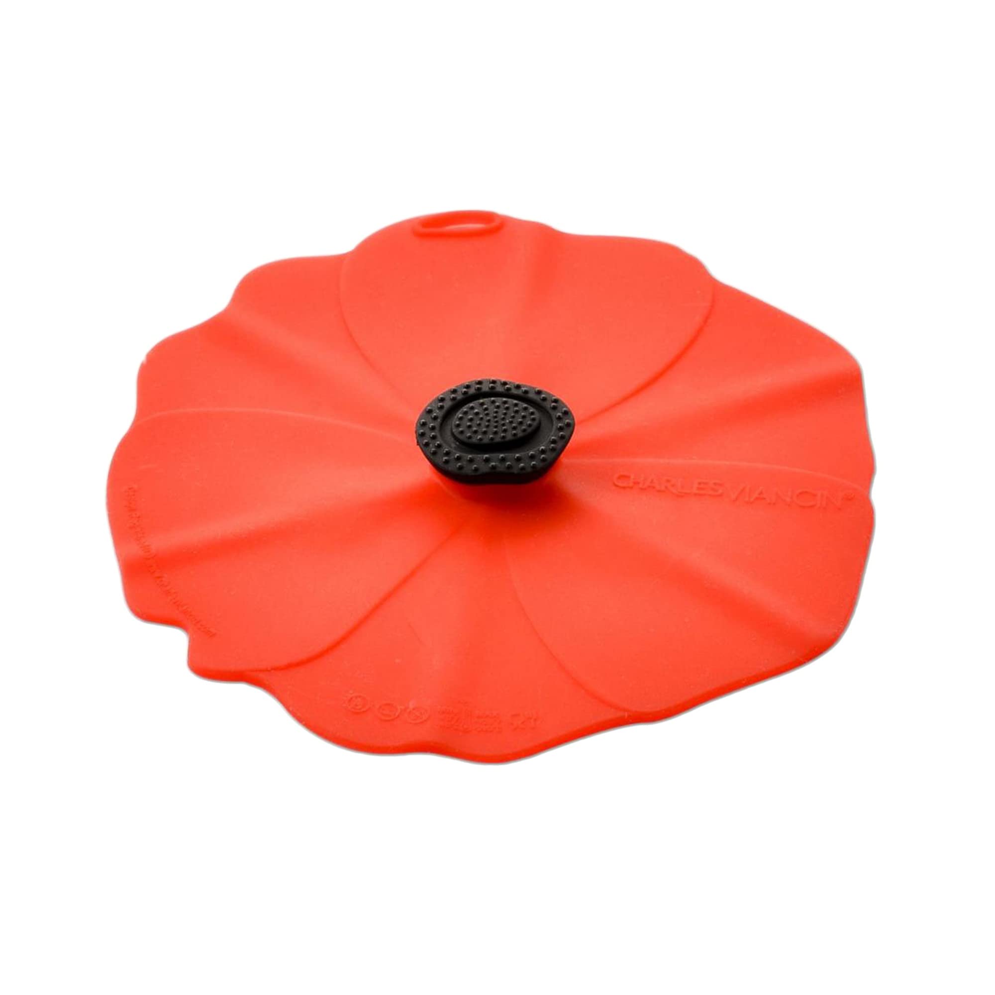 Charles Viancin - Set Of 2 Poppy 4    Silicone Drink Covers - Airtight Seal On Any Smooth-Rimmed Glass, Keep Drinks Cool Or Hot,