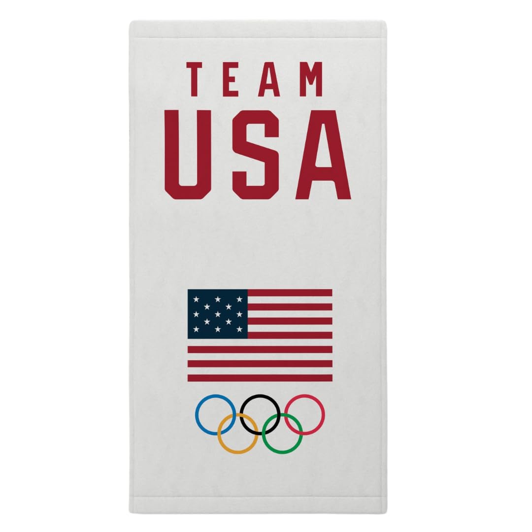 Franco Collectibles Team Usa Paris Olympics Super Soft Cotton Bath/Pool/Beach Towel, 60 In X 30 In, (Officially Licensed Product